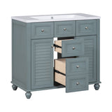 36 inch modern mirror cabinet with adjustable shelves, 2 soft closing doors, and 6 drawer storage cabinet door organizers - V.I.P Digital Presence