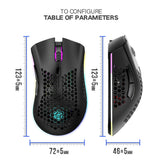 2.4GHz Wireless Gaming Mouse 7 Button 1600 DPI Adjustable RGB Backlit Rechargeable Mouse Lightweight Honeycomb Shell Gamer Mice - V.I.P Digital Presence