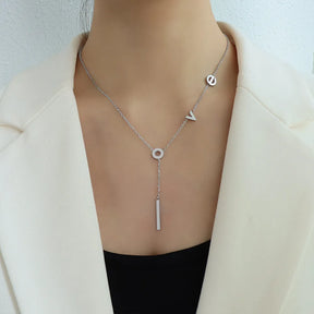 Titanium Steel Letter Necklace - V.I.P Digital Presence