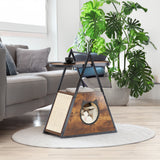 Cat house,end table.Wood cat condo black vintage pet furniture - V.I.P Digital Presence