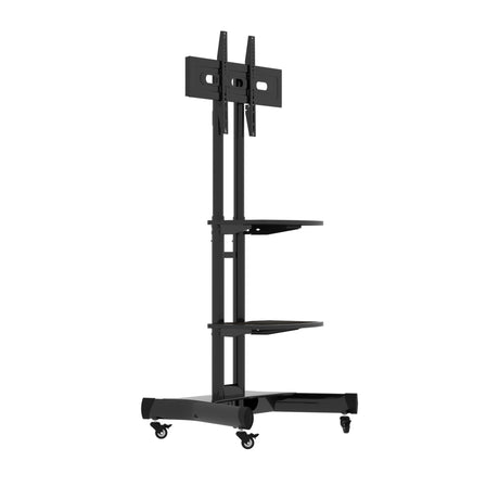 FANCO Universal Rotating TV Stand, suitable for 32-80 inch TVs, adjustable tilt height, maximum VESA 600x400mm (black) - V.I.P Digital Presence