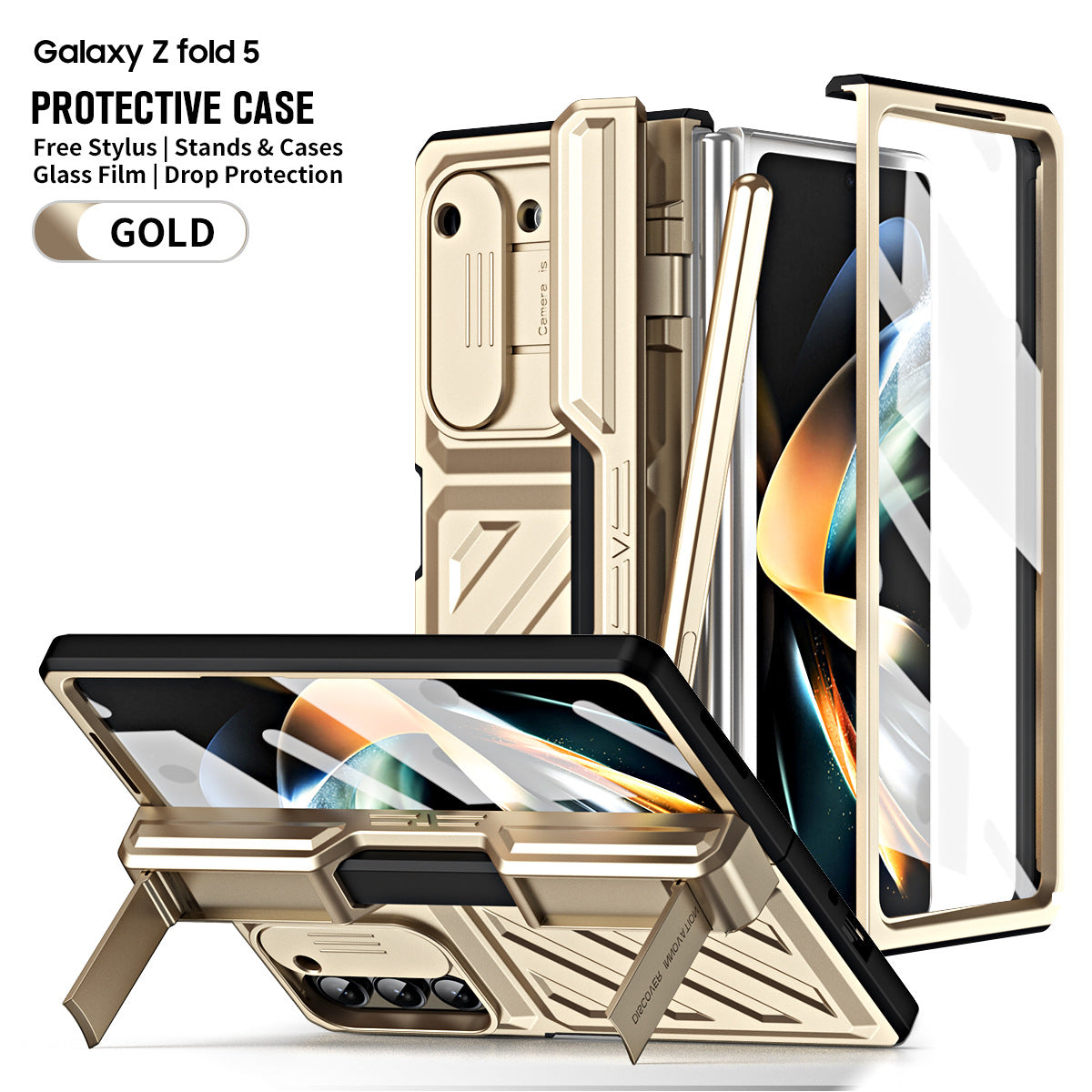 Suitable for Samsung zfold6 phone case fold5 folding protective cover, deformed steel hinge all inclusive anti drop case 5G - V.I.P Digital Presence