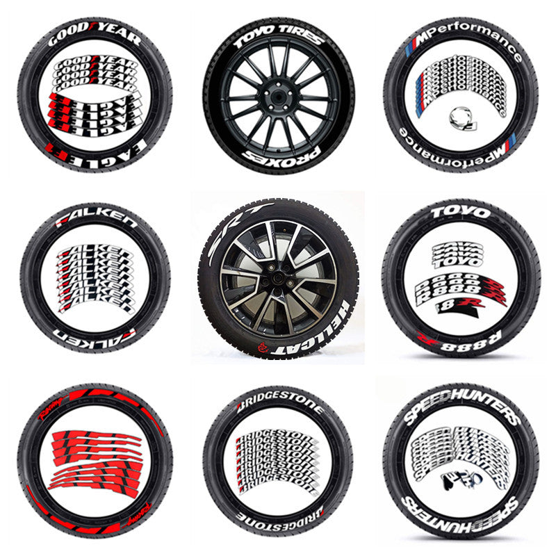 Choose letters and numbers at will Tire letter stickers 3D stereo DIY reflective personalized stickers - V.I.P Digital Presence