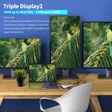 Type-C to Dual HDMI VGA Same Screen Dock 12 in 1 Notebook MacBook Converter USB HUB - V.I.P Digital Presence