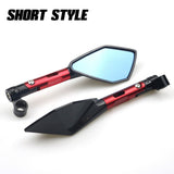Universal CNC Aluminum Motorcycle Handlebar Rear View Mirrors Blue Anti-glare Mirror for Honda Yamaha Suzuki Scooter ktm - V.I.P Digital Presence