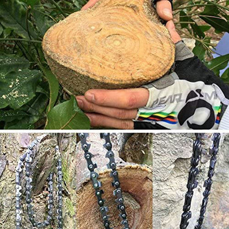 Outdoor hand zipper saw pocket chain saw garden tools 11/16/33 teeth 24 inch portable camping survival wire saw - V.I.P Digital Presence