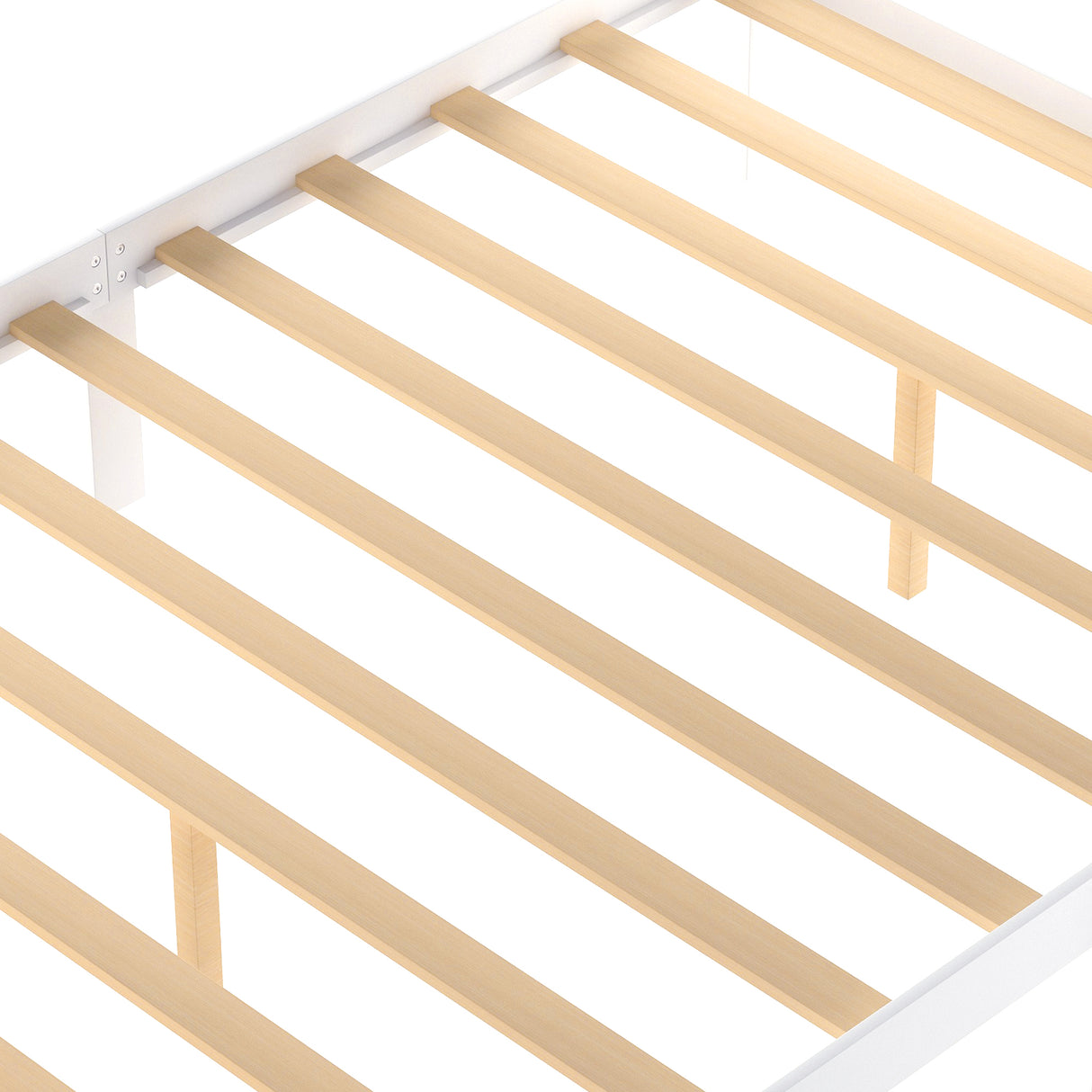 Full Size Platform Bed with Under-bed Drawers White - V.I.P Digital Presence
