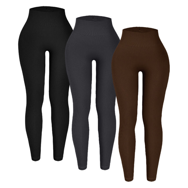 Threaded autumn and winter yoga pants seamless fitness pants high waisted sports yoga clothes leggings - V.I.P Digital Presence