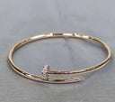 Precision Thick Plating Head and Tail Diamond Fashion Three-Circle Full Diamond Couple Bracelet - V.I.P Digital Presence