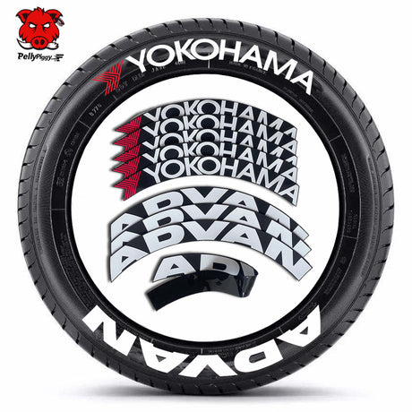 [One-piece set] Tire letter sticker one-piece set One-piece set Suitable for 4 tires No accessories included - V.I.P Digital Presence