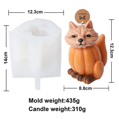New Halloween Pumpkin Ghost Silicone Candle Mold Frog Owl Fox Pumpkin Animal Scented Plaster Resin - V.I.P Digital Presence