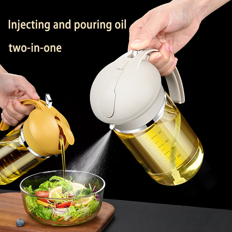 Food Grade Oil Pot Dual Use Glass Oil Spray Bottle Household Spray Sesame Oil Bottle Automatic Opening and Closing - V.I.P Digital Presence
