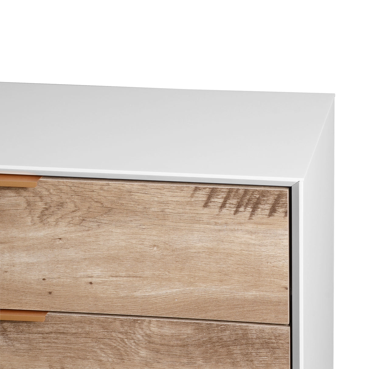Wooden Tall 4 Drawer Dresser,Chest of Drawers with 4 Metal Legs, Anti-Tipping Device for Bedroom,Living Room - V.I.P Digital Presence