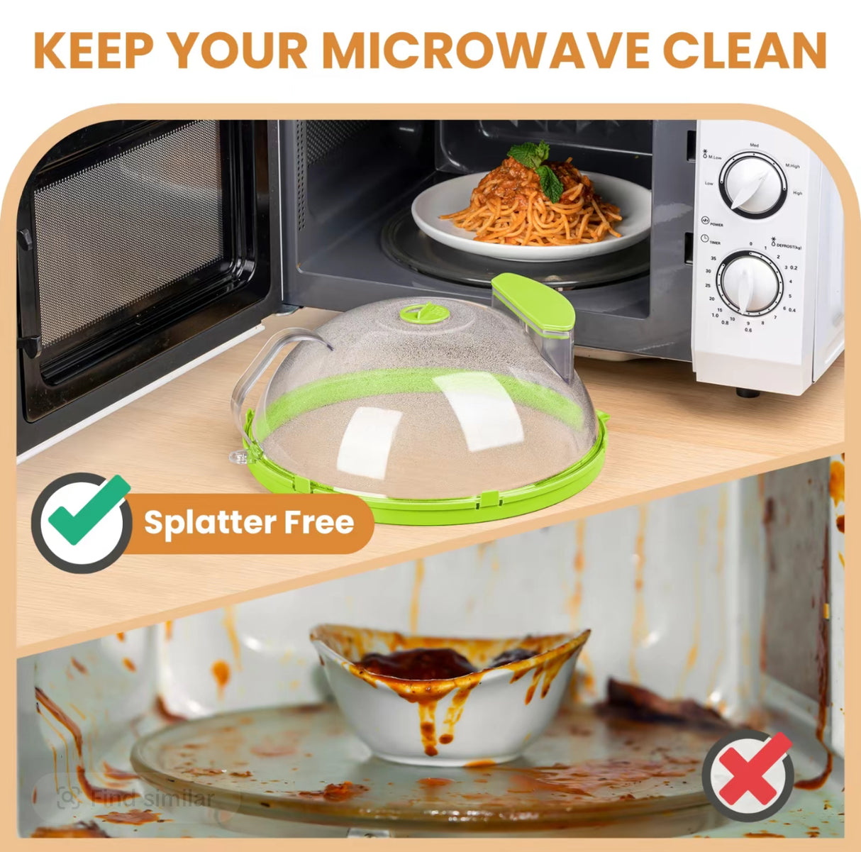 SteamGuard Microwave Cover