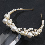 Retro bride headwear with simple pearl headbands - V.I.P Digital Presence