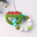 Pulsera de frutas con dibujos animados para bebé, pulsera molar, juguete de dentición para bebé, masticable, chicle 