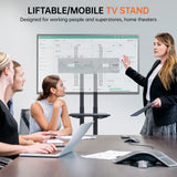 FANCO Universal Rotating TV Stand, Suitable for 32-80 inch TVs, Tiltable Desktop TV Stand, Maximum VESA 600x400mm (Black) - V.I.P Digital Presence