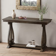 48-Inch Rustic Vintage Console Table --- Farmhouse Style Entryway Table with Open Shelf and Sturdy Construction (Walnut) - V.I.P Digital Presence