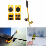 Furniture Mover Tool Set Furniture Transport Lifter Heavy Stuffs Moving Tool 4 Wheeled Mover Roller+1 Wheel Bar Hand Tools Set - V.I.P Digital Presence