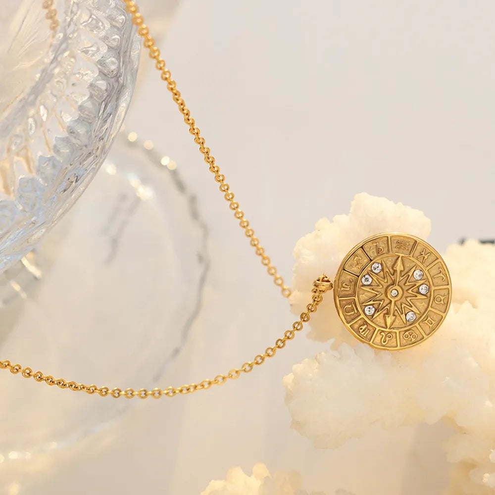 Zircon Titanium Steel Timepiece Shape Necklace - V.I.P Digital Presence