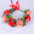 Wreath cloth art Rose Hair Ornament children's scenic spot Festival Performance welcome ceremony headdress headdress - V.I.P Digital Presence