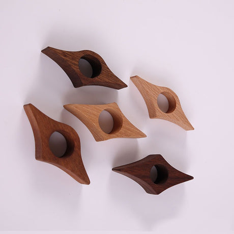 Solid wood book press reading and page pressing finger ring single handed wooden bookmark beech wood book pressing finger buckle - V.I.P Digital Presence