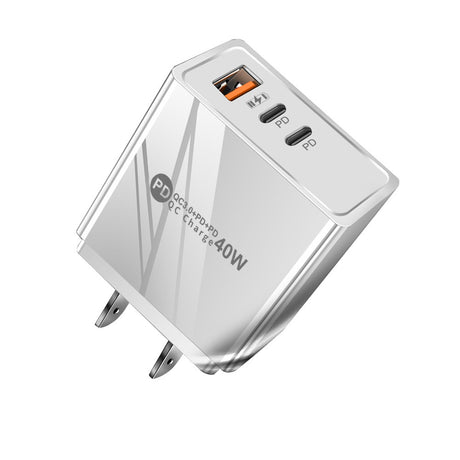 USB+2PD Type-C mobile phone charger LED with light travel charging head - V.I.P Digital Presence