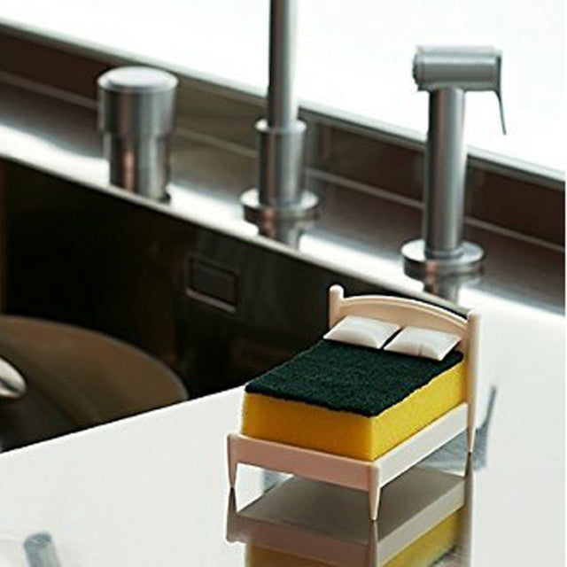 Creative cleaning cloth sponge storage small bed design cleaning cloth storage rack kitchen drainage storage rack - V.I.P Digital Presence