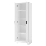 Storage Cabinet with Two Doors for Bathroom, Office, Adjustable Shelf, MDF Board, White - V.I.P Digital Presence