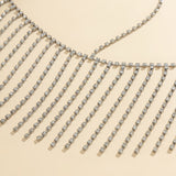 Sexy Claw Chain Tassel Cross Body Chain One Piece Silver Bodychain - V.I.P Digital Presence