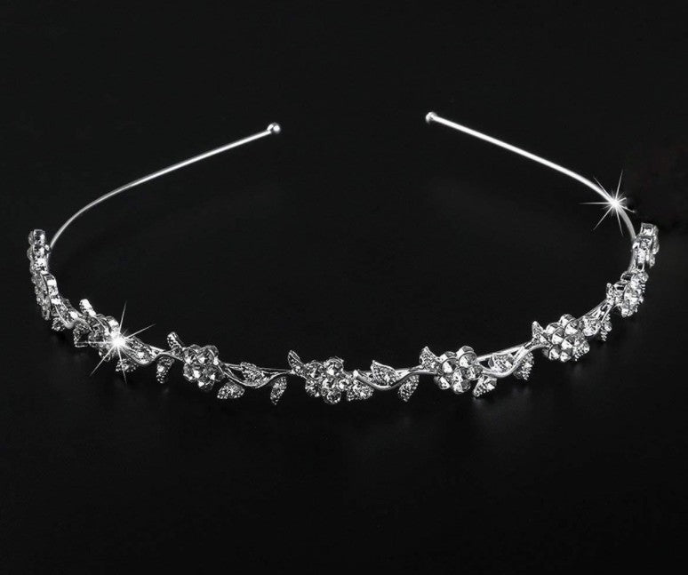 Plum blossom rhinestone bridal headband hair ornament headdress - V.I.P Digital Presence