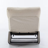 Modern rocking chair recliner, comfortable cushioned recliner with footstool, gray - V.I.P Digital Presence
