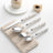 Set of 4 Stainless Steel price Creative Stainless Steel Colorful Pearl Handle Spoon Fork Knife High End Cutlery Set - V.I.P Digital Presence
