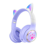 Luminous Cat Ears Cute Space Cabin Head Mounted Bluetooth Earphones Heavy Bass Gaming Wireless Earphones - V.I.P Digital Presence