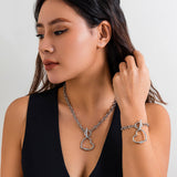 Cold and minimalist necklaces, versatile star shaped necklaces, sweet and cool French style heart-shaped necklace set, accessories - V.I.P Digital Presence