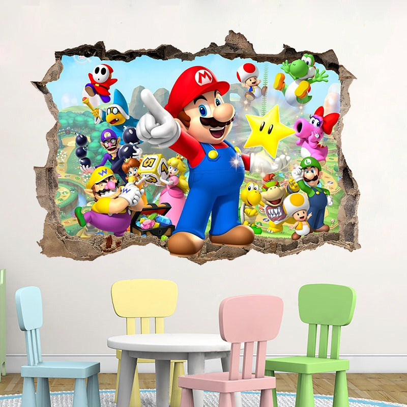 3D Wall Piercing Mary Full Staff Wall Stickers Living Room Bedroom Kindergarten Decoration Background Wall - V.I.P Digital Presence