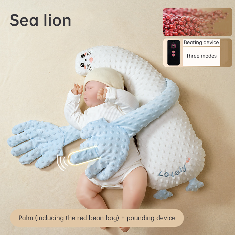Babycare Soothing Sleep Aid: Anti-Moros Reflex Pillow and Patting Toy - V.I.P Digital Presence