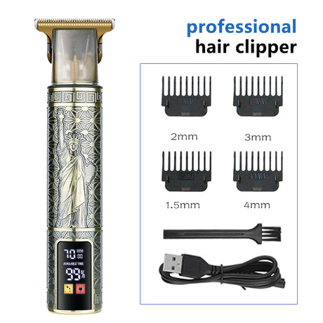 T9 Hairdresser With LCD Display Electric Hair Clipper Household Large Screen Digital Display Electric Hair Clipper Carving Oil Head Shaver Hair Clipper - V.I.P Digital Presence
