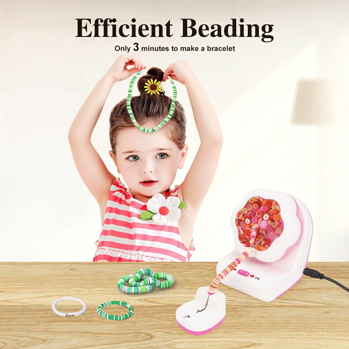Electric automatic beading machine beading bowl DIY manual beading machine soft ceramic rice bead beading tool beading tool - V.I.P Digital Presence