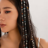 Simple and versatile fashion sense, colorful gravel braided hair with tassel headpiece and hair accessories - V.I.P Digital Presence