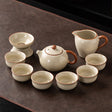 Ru Kiln Chinese Kung Fu Tea Set Household Ceramic Xishi Pot Hovering Cover Bowl Tea Cup Set - V.I.P Digital Presence