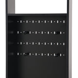 39.3'W70.8'H multifunctional corridor shoe cabinet with soft padded nail board and black hanger with entrance hook - V.I.P Digital Presence