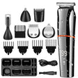 New 6 in 1 Multifunctional Hair Clippers Electric Hair Clippers Rechargeable Water Wash LCD Digital Display Haircutting Set - V.I.P Digital Presence