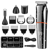 New 6 in 1 Multifunctional Hair Clippers Electric Hair Clippers Rechargeable Water Wash LCD Digital Display Haircutting Set - V.I.P Digital Presence