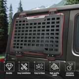 Rear Window Molle Panel System for 2018-2024 Jeep Wrangler JL 4Doors - Modular Storage and Protective Decoration - V.I.P Digital Presence