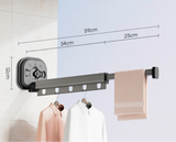 Multifunctional Retractable Fold Away Clothes Drying Hanger Space-Saving Bathrooms Usage - V.I.P Digital Presence
