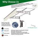 5934W Series Door Window Awning Canopy W59"xD34" Made of 0.137Inch /3.5mm Thick Virtually Crystal Solid Polycarbonate Sheet - V.I.P Digital Presence