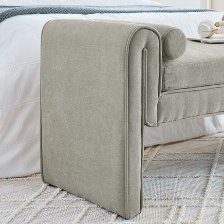 Bedroom storage stool, linen storage stool, large storage space, 50.39 inches - V.I.P Digital Presence