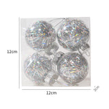 Christmas Ball Transparent PET Laser Silk Grass Ball Christmas Tree Pendant Decoration Props 4PCS per box - V.I.P Digital Presence