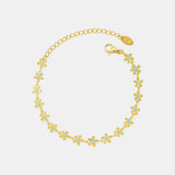 Golden Flower Blue Drip Oil Bracelet - V.I.P Digital Presence